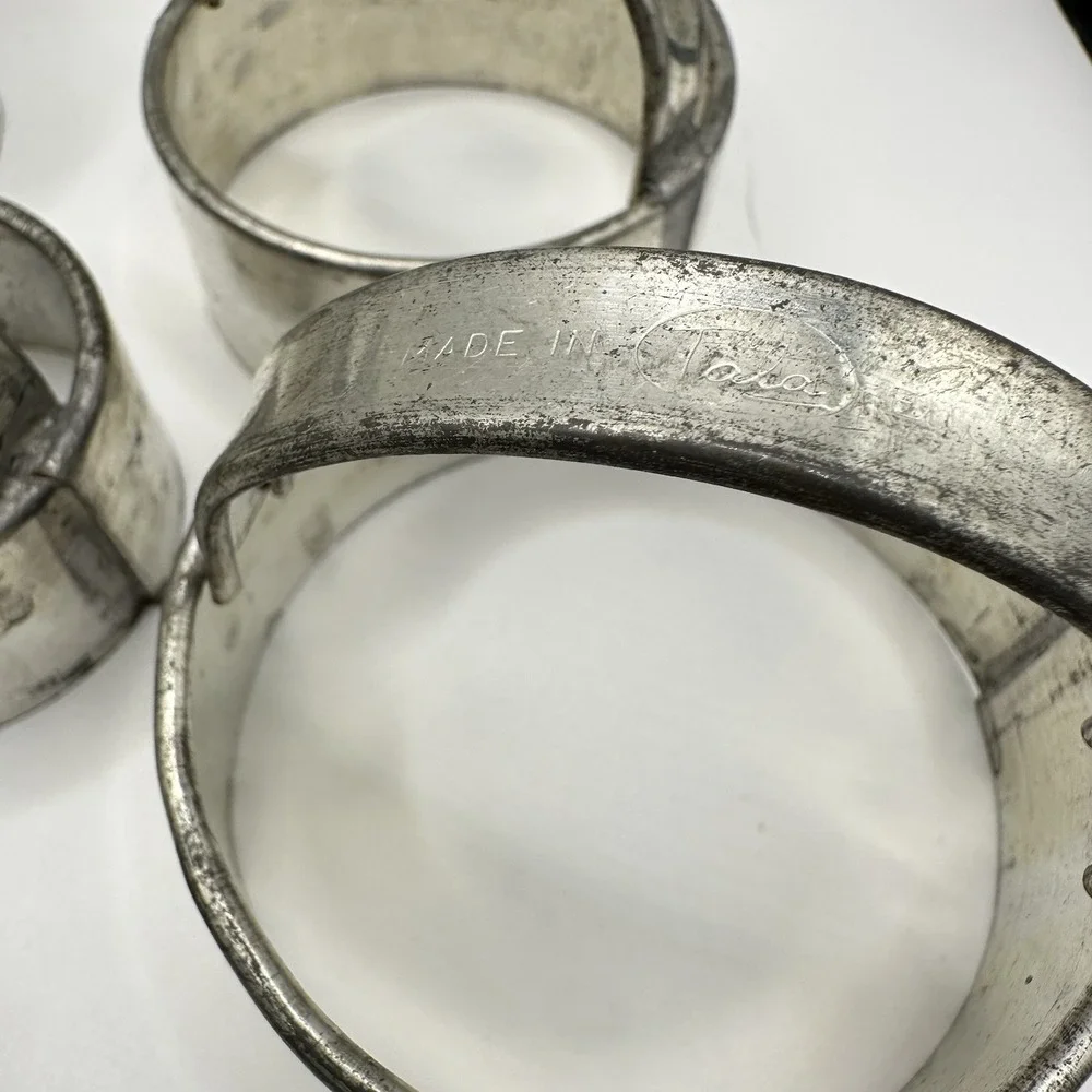 VTG Lot 9 Handles Tala Graduated‎ Nesting Tin Biscuit Pastry Cutters Tala Star